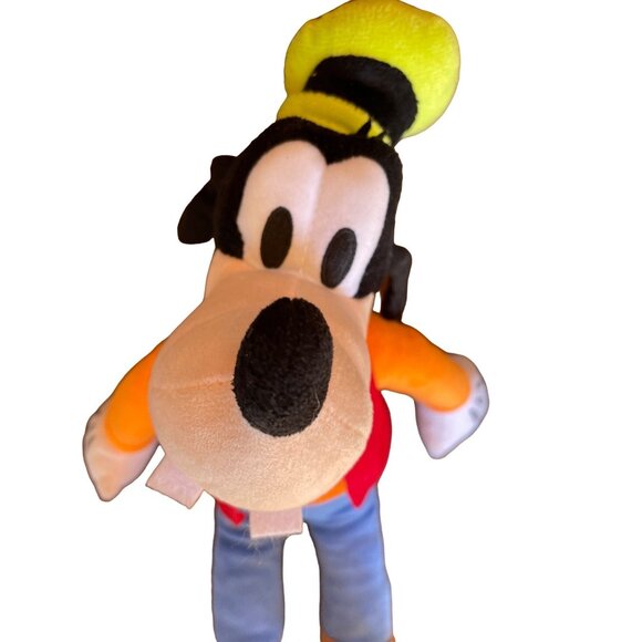 Disney Goofy Plush Toy With Red Vest & Yellow Hat Soft Stuffed Animal 16" Kids G - Picture 6 of 6